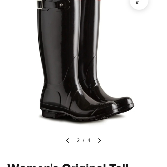 NEW Hunter Tall Black Shine Boots size 8 - Picture 10 of 12